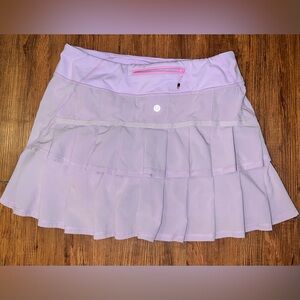 Lululemon Run Pace Setter Skirt Skort Purple Ruffle Tennis Golf